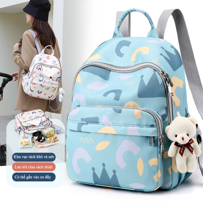 Ba Lô Cách Nhiệt Siêu Nhẹ Phân Ngăn Ướt Và Khô Thời Trang Mới Cho Mẹ Bỉm Sữa Riêng Biệt Túi Trẻ Em