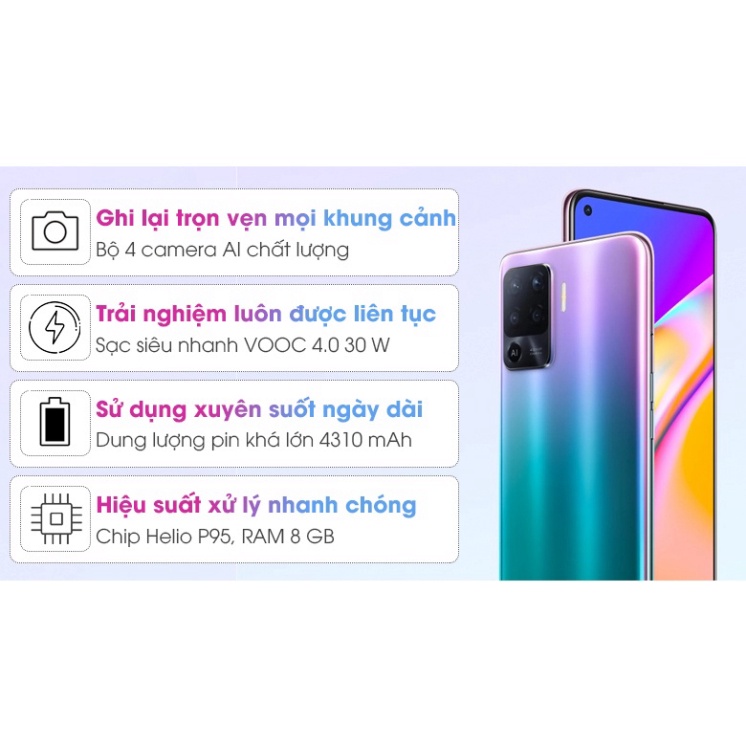 Điện Thoại Oppo A94 (8GB/128GB) -Android 11 - Màn Hình: AMOLED - Chính Hãng, Mới 100%, Bảo Hành Chính Hãng 12 tháng | BigBuy360 - bigbuy360.vn