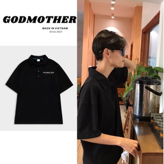 Áo Polo xanh lá form rộng Rainbow Godmother