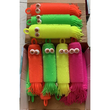 Thú bóp dẻo mini hình con Gấu - con Mực - Minion - Doremon có phát sáng