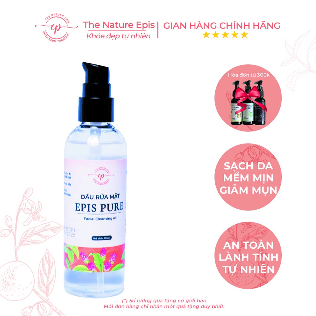 Dầu Tẩy Trang Thiên Nhiên Sạch Sâu, Sáng Mịn, Se Khít Da Epis Pure