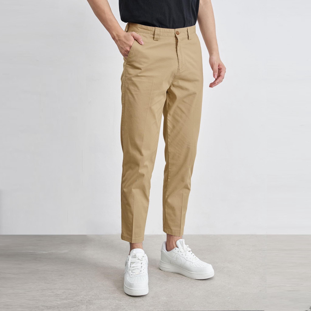 Quần kaki dài nam, chất vải dày dặn-form slimfit tôn dáng