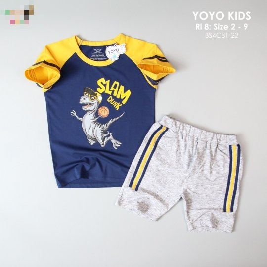 Đồ bộ bé trai YOYO máy bay Đội bay siêu đẳng, khủng long 2-9 tuổi