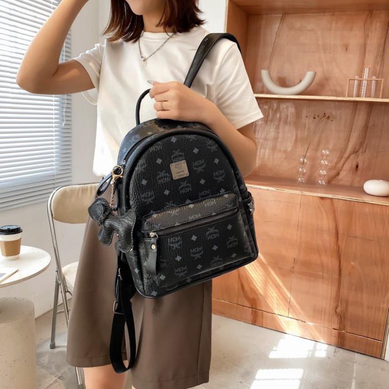 Balo Da Thời Trang Nam Nữ M-0-M Balo da PU Chống nước Cao Cấp 40cm  đựng a4 sách vở