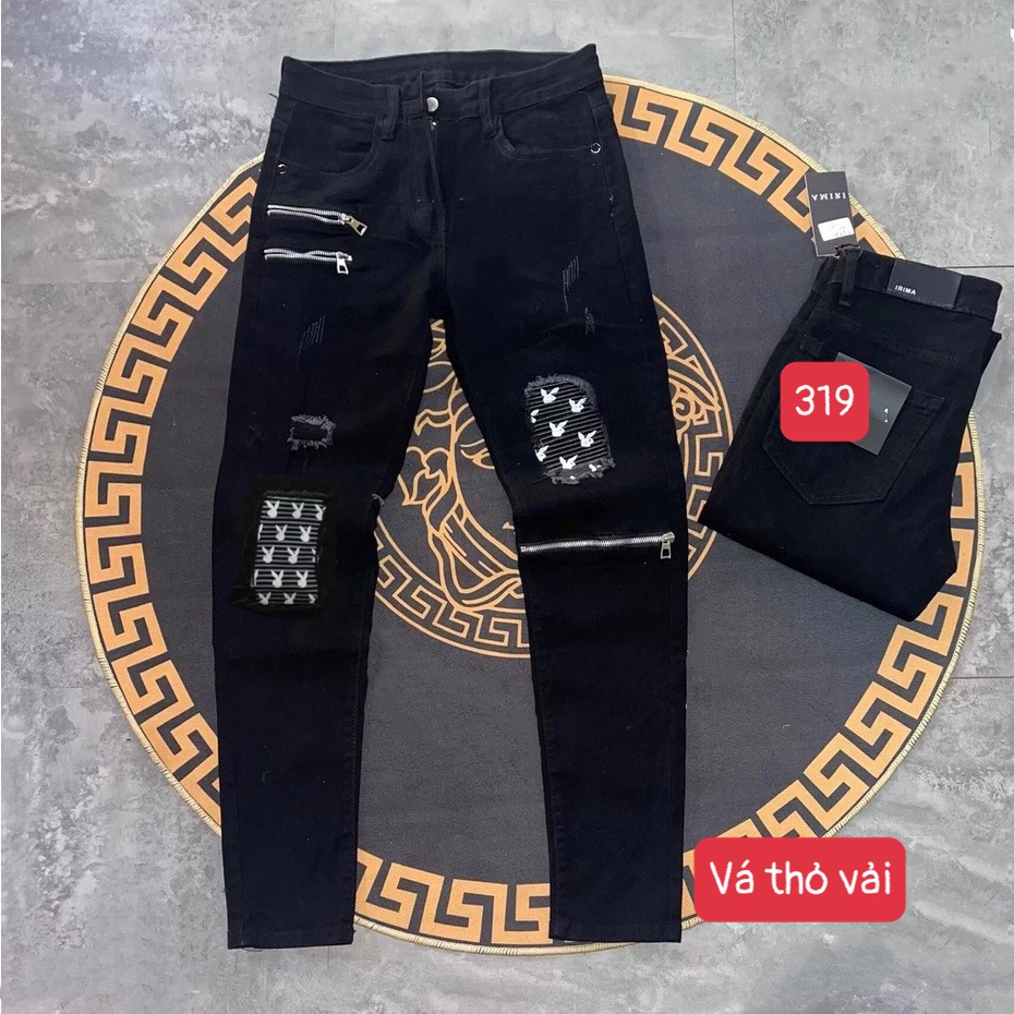 Quần Jean nam vá da quần bò nam cao cấp