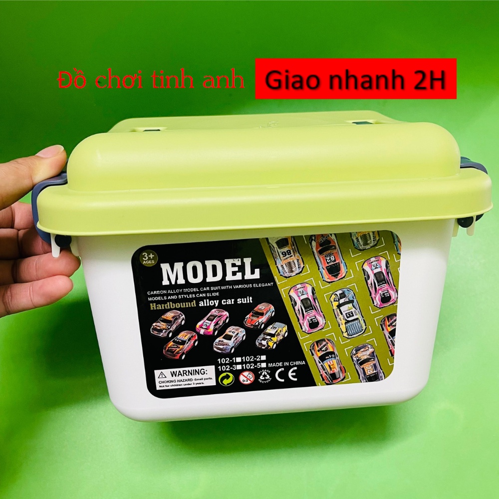 Hỏa tốc HCM - Đồ chơi hot - Combo 30 ô tô cho bé có hộp đựng