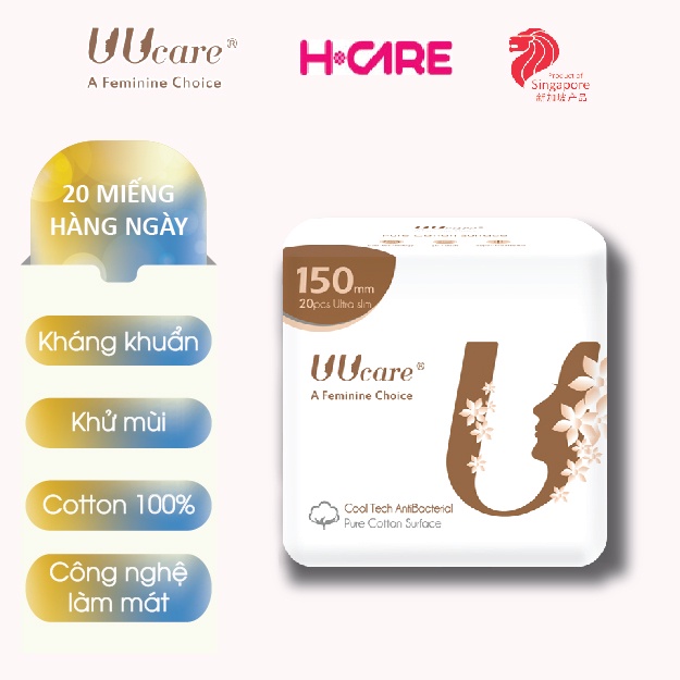 Băng vệ sinh Kháng Khuẩn Làm Mát UUcare CoolTech 15cm hàng ngày