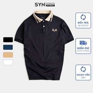 Áo polo nam, áo thun polo cổ bẻ thuê họa tiết hươu chất liệu vải Cotton cá sấu mềm mịn chuẩn form SYN