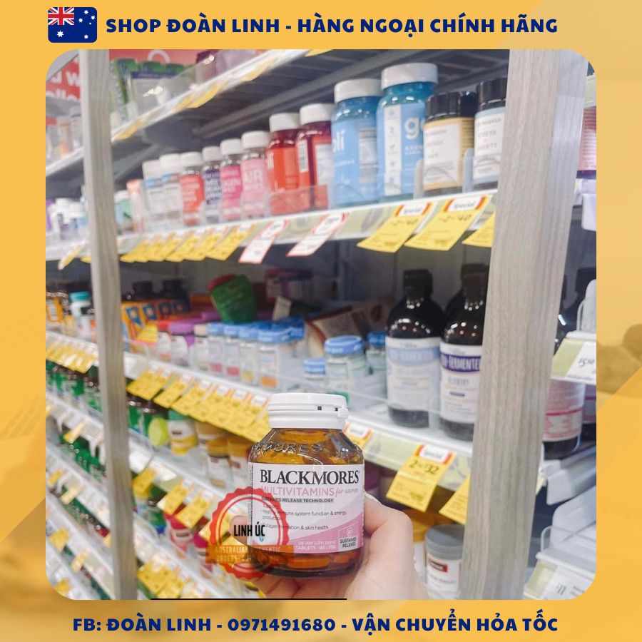 Vitamin Tổng Hợp Cho Nữ Blackmores MultiVitamin For Women Lọ 50 Viên, Hàng Chuẩn Úc, Date xa