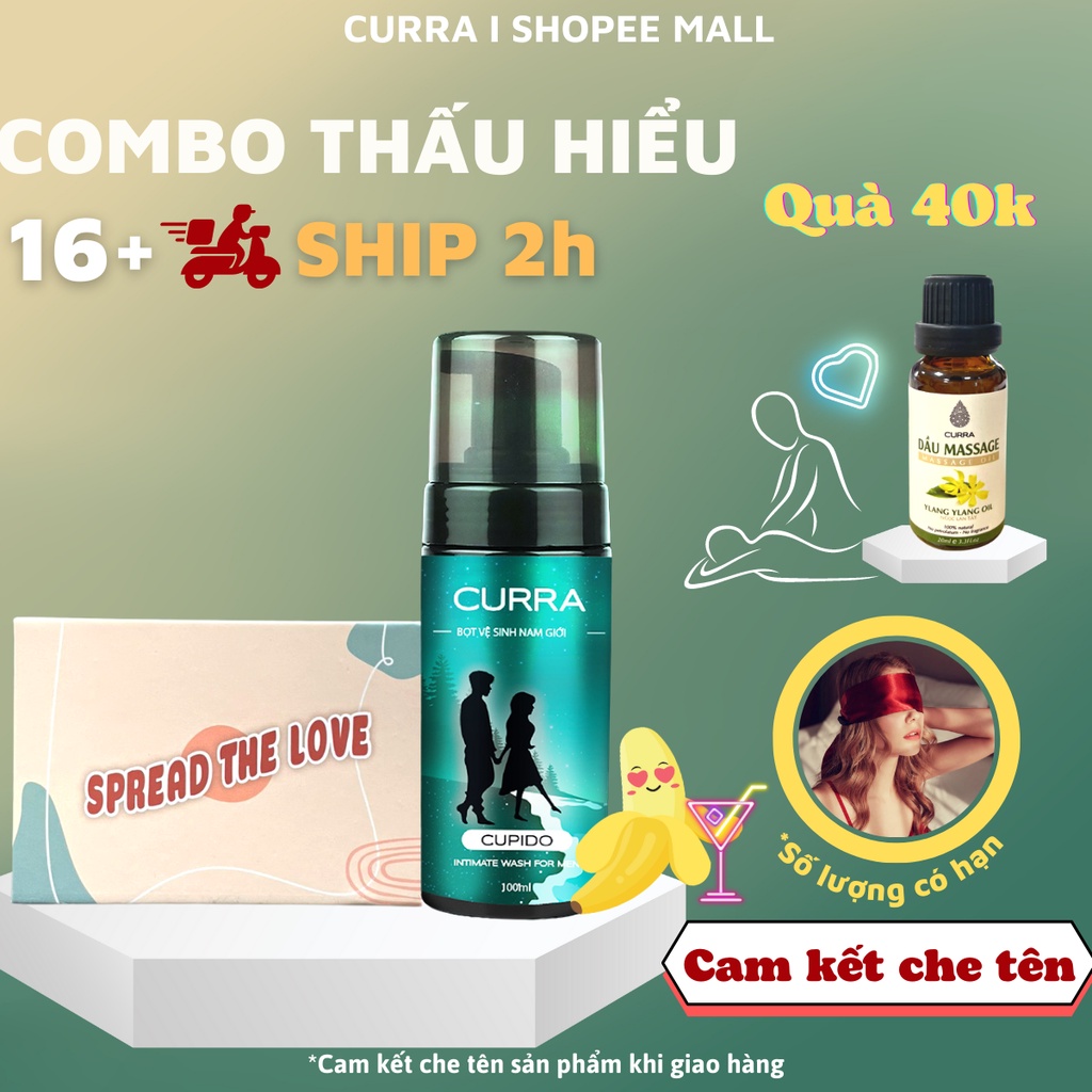Combo Bộ Bài Spread The Love 50 Lá Thấu Hiểu Cho Cặp Đôi và Bọt Vệ Sinh Nam 69 Hương Bạc Hà Làm Thơm Chuối CURRA