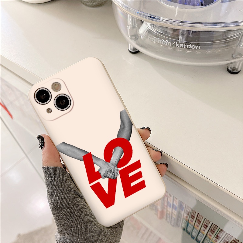 Ốp iphone nắm tay đan love đặc biệt Apple iphone Case 7+ 8 plus 12 Pro max 11 Pro X XS MAX XR 14 13pro promax e4580