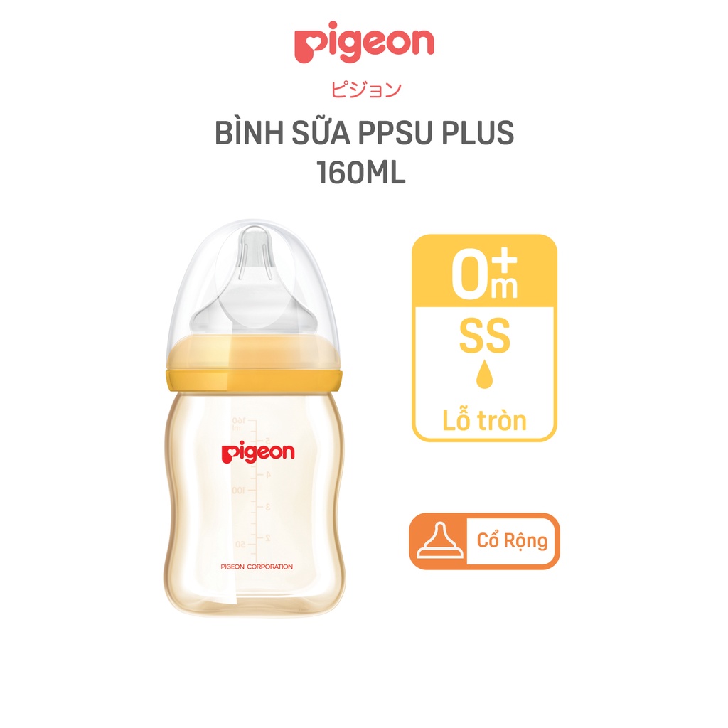 Bình sữa PPSU Plus Pigeon 160ml/ 240ml