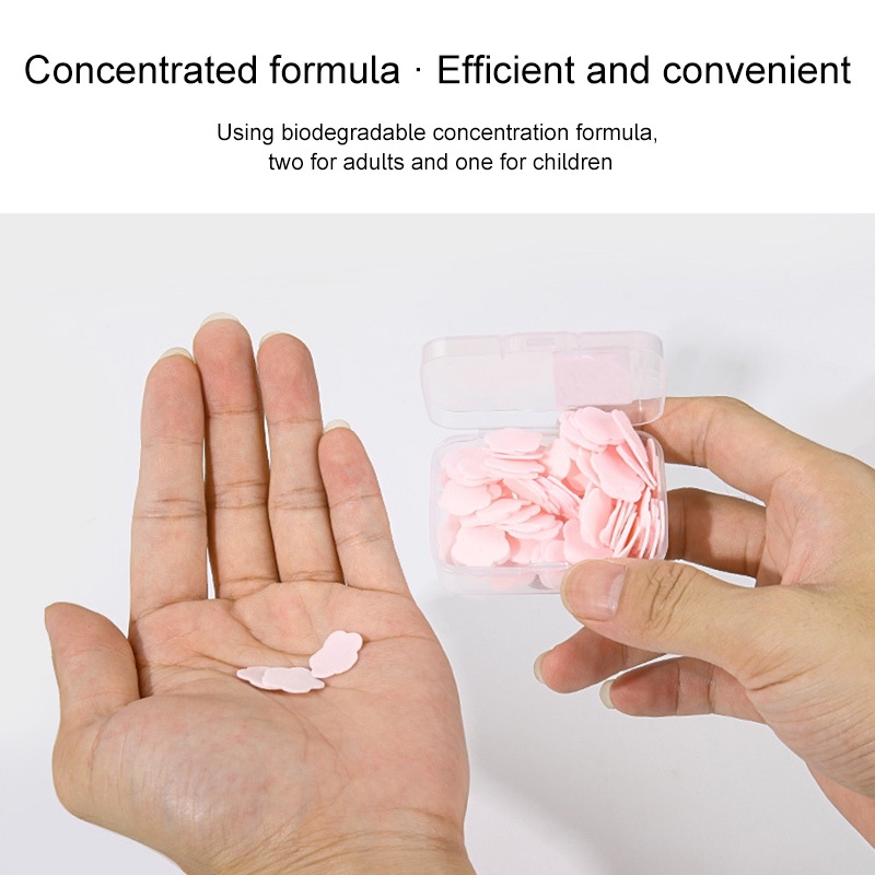 Xà Bông Rửa Tay Hình Bông Hoa, Xà Phòng Giấy Bỏ Túi Đi Du Lịch Đi Ra Ngoài Tiện Lợi