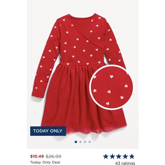 Váy dài tay Oldnavy US size 12-18m đến 5T