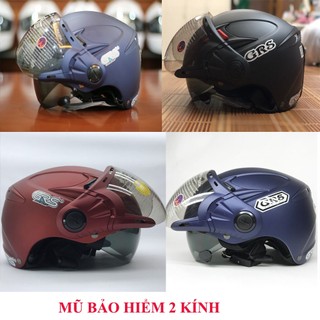 [ SHOPEE ] MŨ BẢO HIỂM 2 KÍNH 1/2 ĐẦU GRS CHÍNH HÃNG - A966 #3 THÁO LÓT