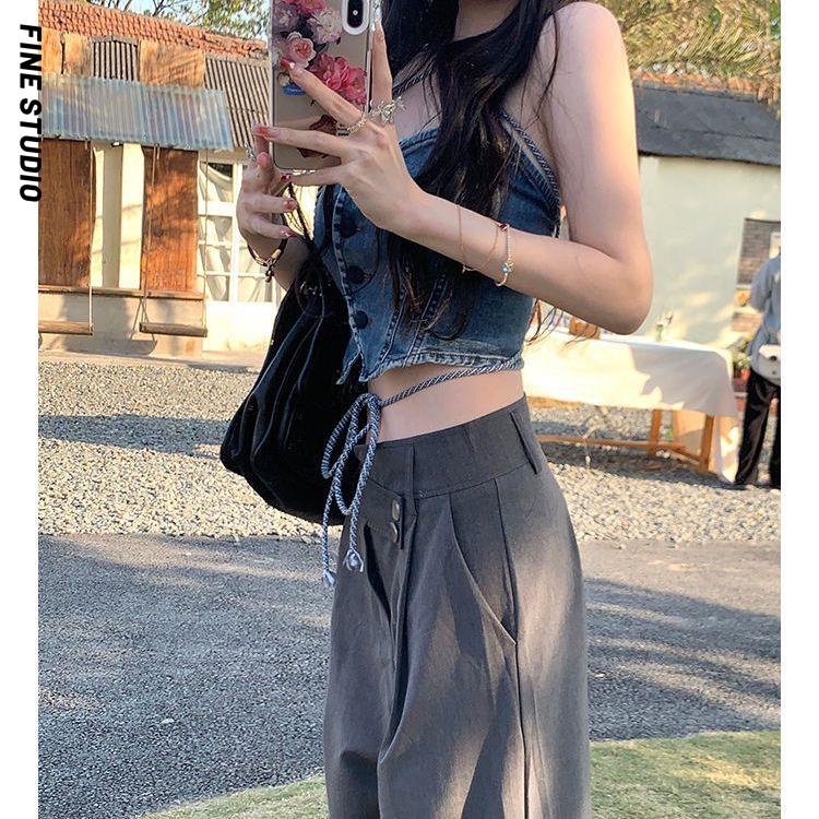 Áo Khoác Denim Không Tay Thời Trang Mùa Hè Cho Nữ