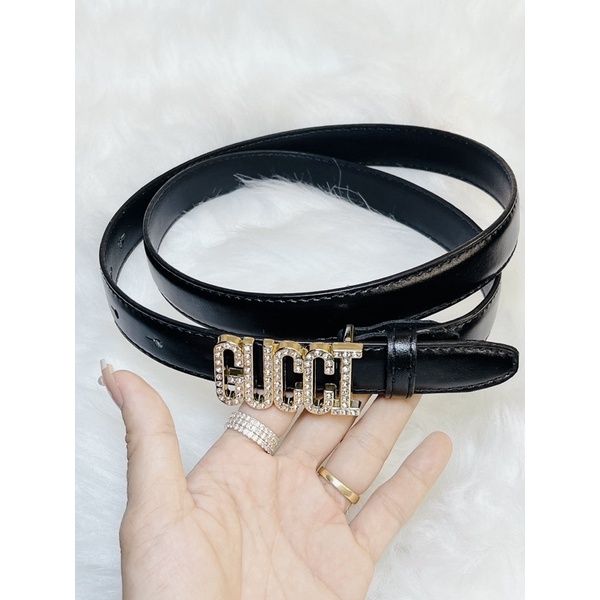 Thắt lưng nữ - dây nịt nữ - dây lưng Chữ Đính Đá GC Gu Cì