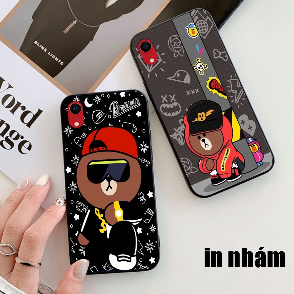 Ốp lưng Iphone XR bộ hình gấu nâu rất gì và này nọ