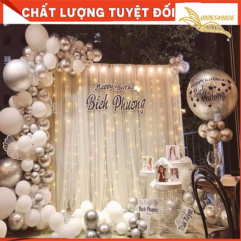 {ĐÃ MAY SẴN} Rèm voan thun dùng làm phông nền , background sinh nhật , tiệc cưới v.v.. Rèm thun nhúng | BigBuy360 - bigbuy360.vn