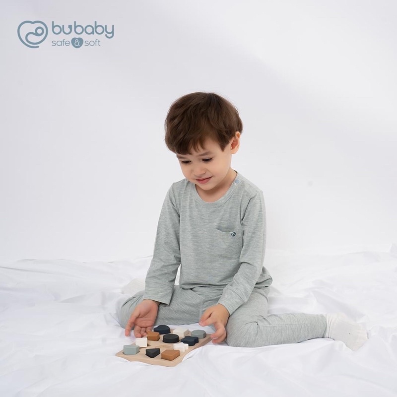 BuBaby- Bộ dài tay cài vai - Bambus BBB110106