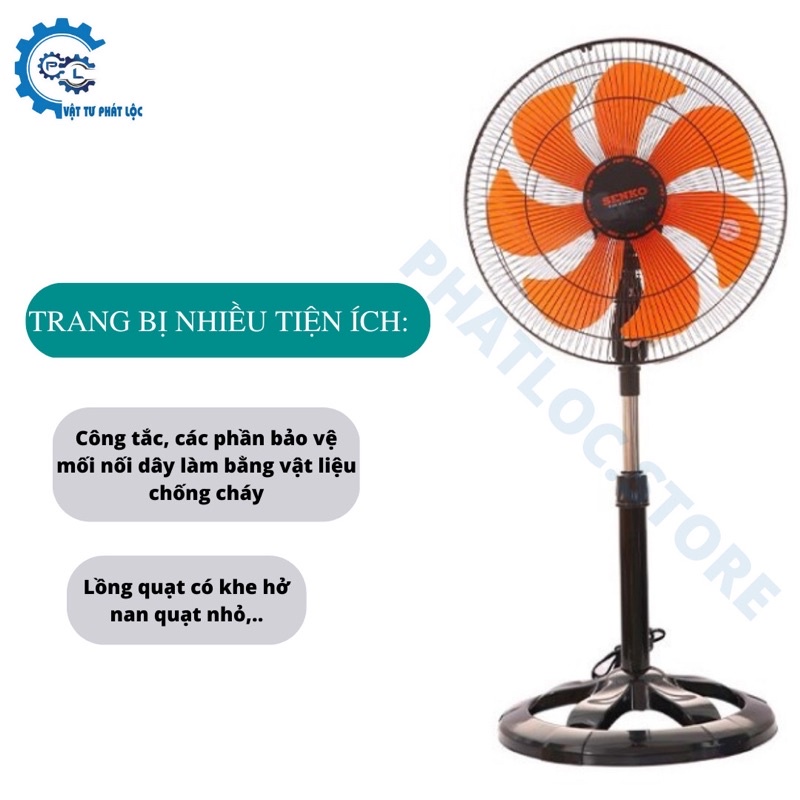 Quạt SENKO 7 cánh F23-LTS 1636 chính hãng, thân sắt