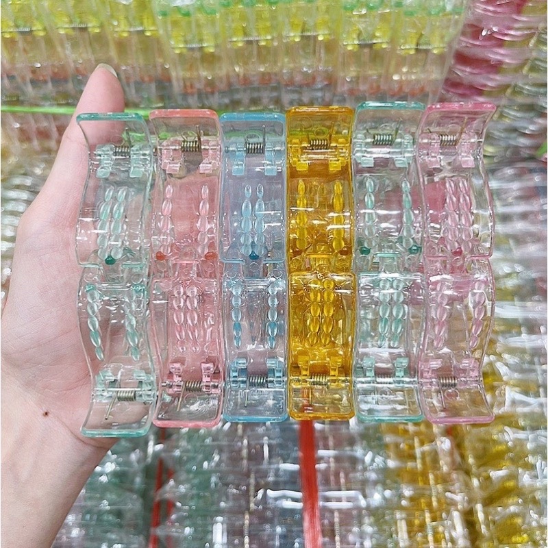 KẸP CÀNG CUA TRONG SUỐT NHIỀU MÀU 3Răng