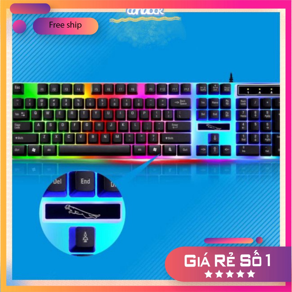 Bàn phím giả cơ gaming G21 kèm chuột có dây với đèn Led 7 màu chuyên dùng cho máy tính PC và Laptop chuột không dây | BigBuy360 - bigbuy360.vn