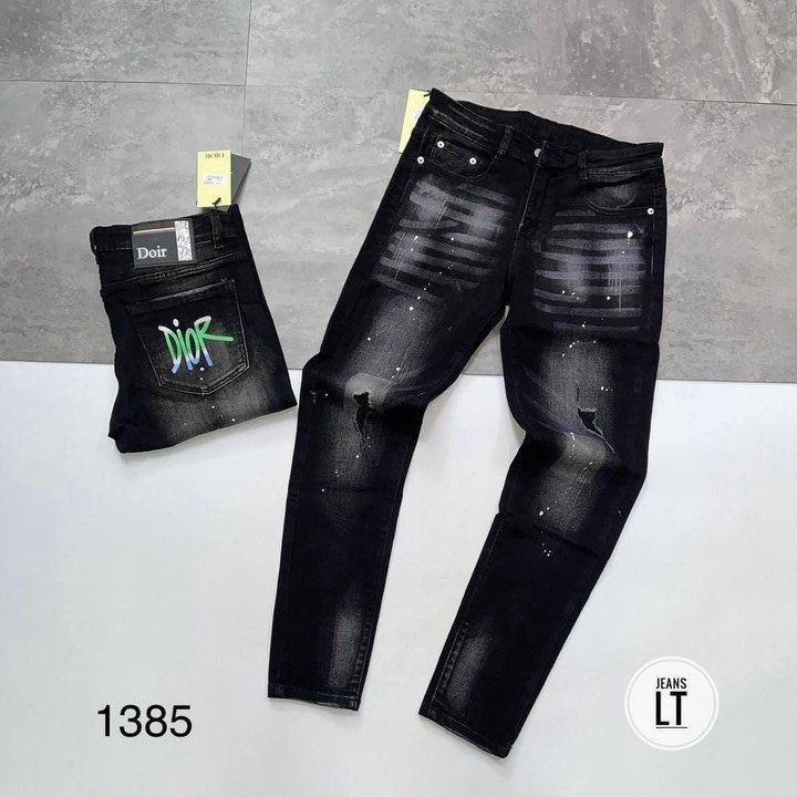 Quần jean nam đen trơn thêu LOGO túi sau sang trọng, mẫu mới giá rẻ đẹp chuẩn shop TA