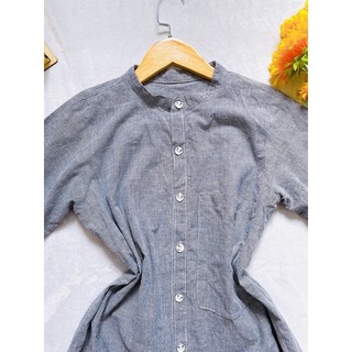 Đầm Sơ Mi Dáng Suông, FREESIZE, BIGSIZE, 2hand