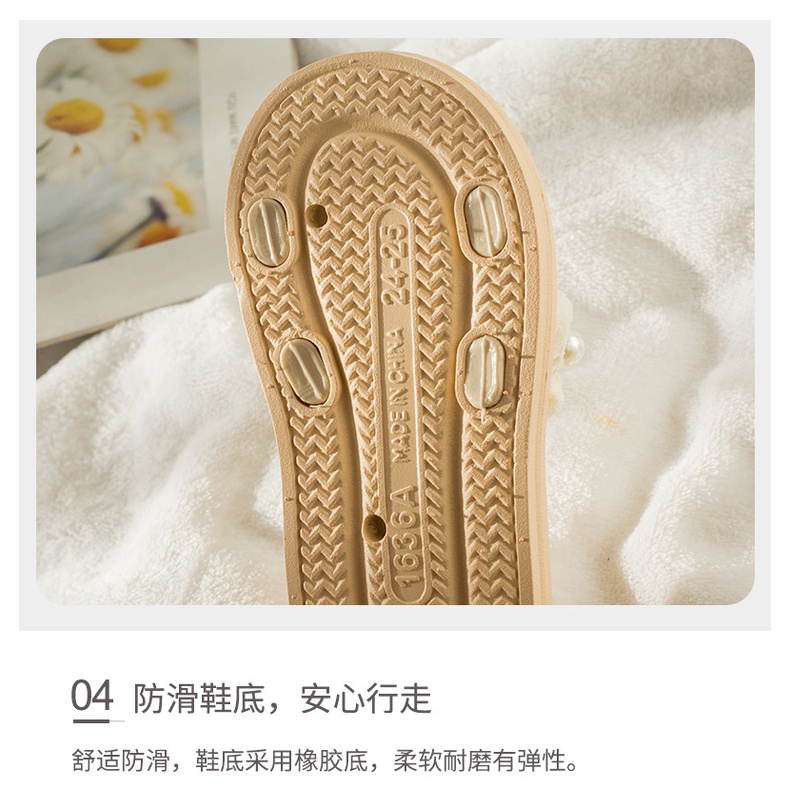 Dép tiểu thư sang chảnh đính ngọc đế dẻo cho bé gái-G04