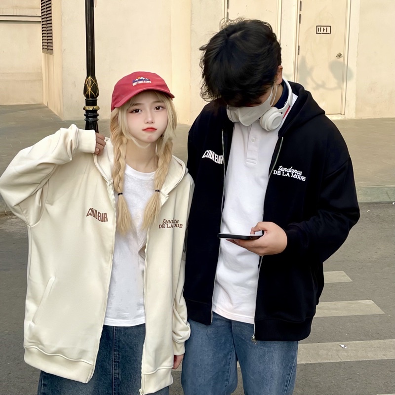 ÁO KHOÁC NỈ HOODIE ZIP BASIC COULEUR TENDANCE LOCAL BRAND HD01