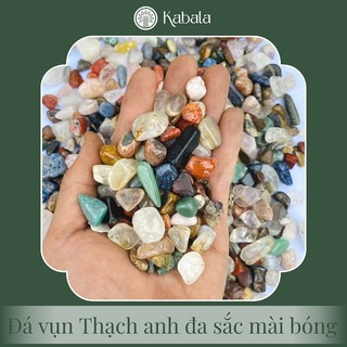 Đá vụn thạch anh đa sắc mài bóng - kabala - kbl-đvbđs