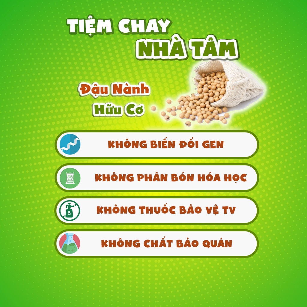Hạt đậu nành  hữu cơ, không biến đổi gen