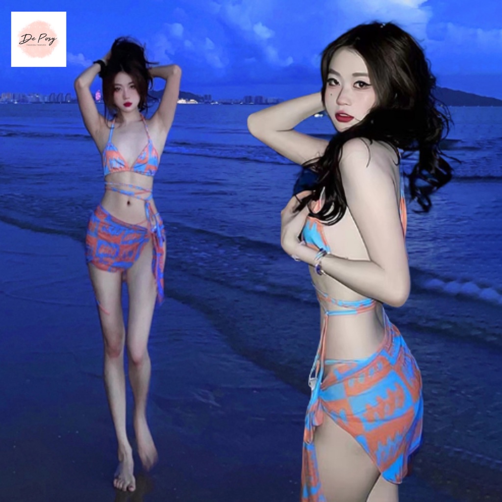 sẵn 🌸 Set Bikini 3 mảnh phong cách nóng bỏng gợi cảm | 𝑩𝒊𝒌𝒊𝒏𝒊 𝒃𝒚 𝑫𝒆 𝑷𝒐𝒔𝒚