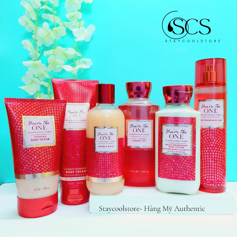 🌹🍓🍁YOU'RE THE ONE Bộ SP chăm sóc toàn thân Xịt thơm body mist Sữa tắm Dưỡng thể Kem tay Bath Body Works