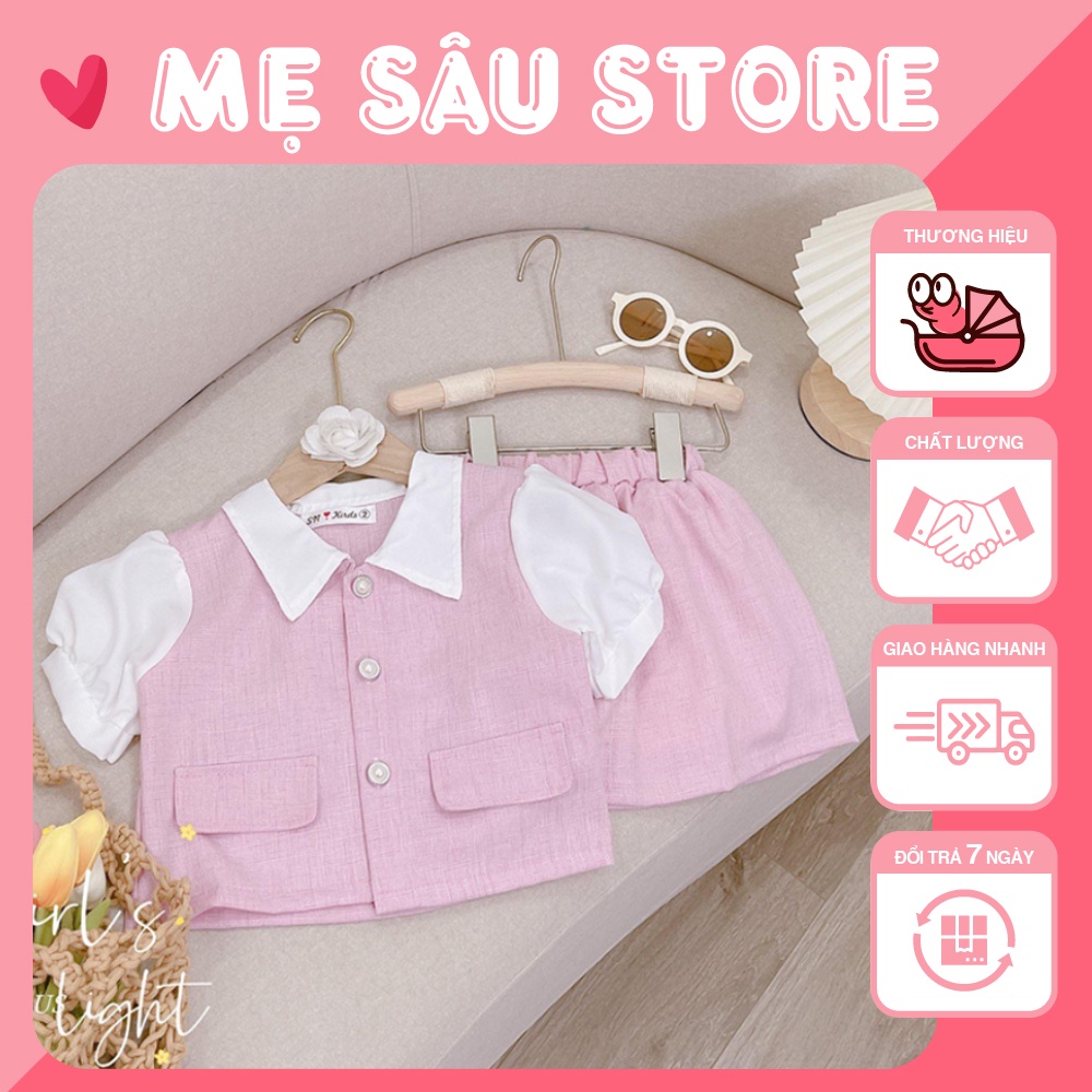 Sét Trẻ Em Điệu Tiểu Thư Cho Gái Yêu, Vải Mềm Mát Xịn Xò, Chân Váy Có Quần Trong (10-22kg) MẸ SÂU STORE