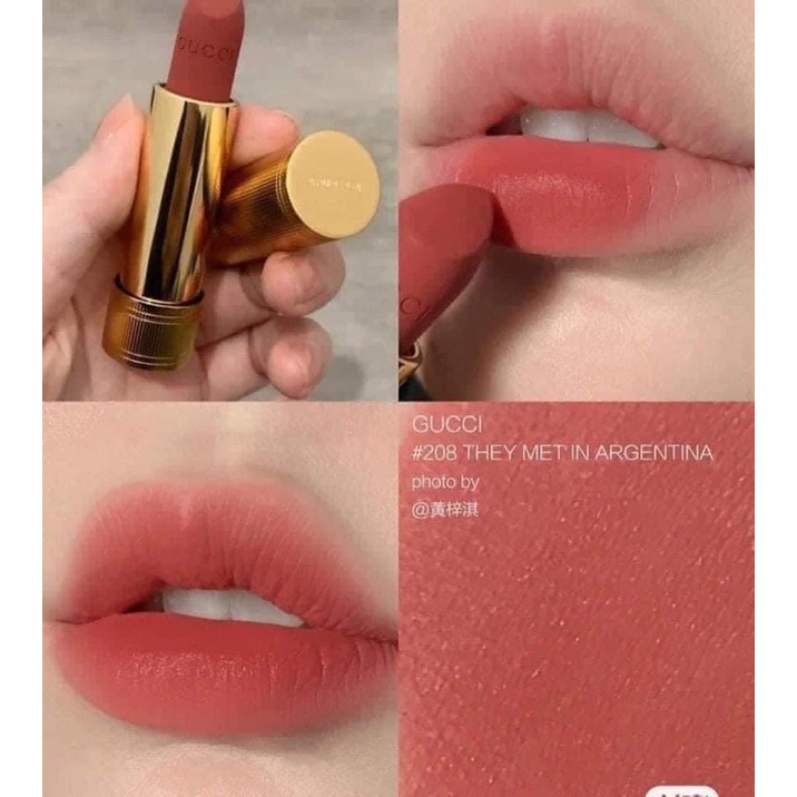 Son GUCCI ROUGE À LÈVRES MAT chất mịn lì lên chuẩn màu