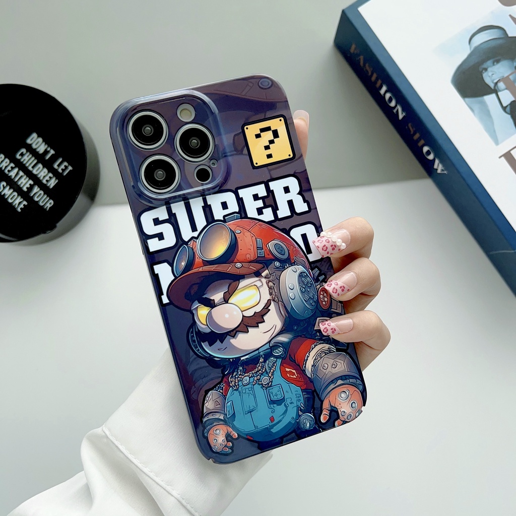 Ốp Điện Thoại PC Cứng In Hình Super Mario Bảo Vệ Toàn Diện Cho iPhone 14 13 12 11 Pro MAX XS MAX XR 7 8 plus