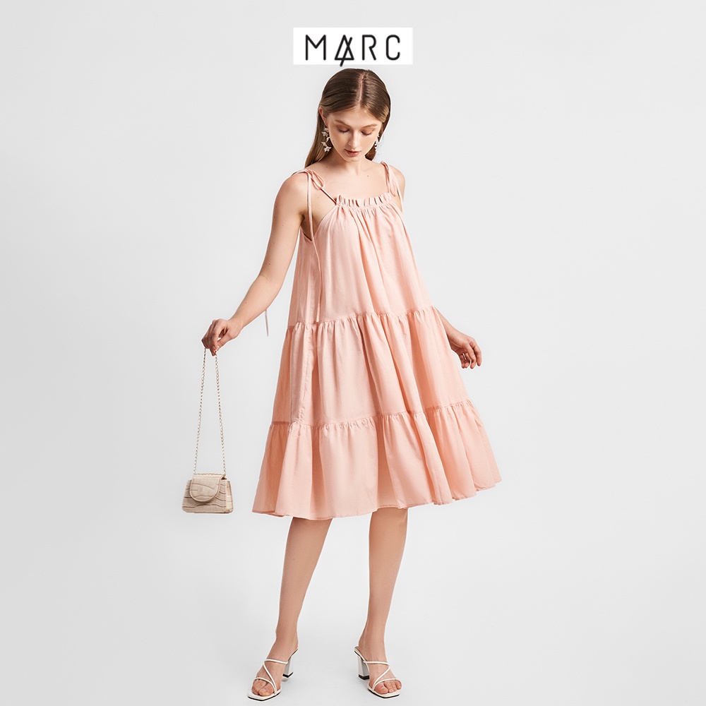 Đầm nữ MARC FASHION dây cổ rút dây 3 tầng CBVH057922