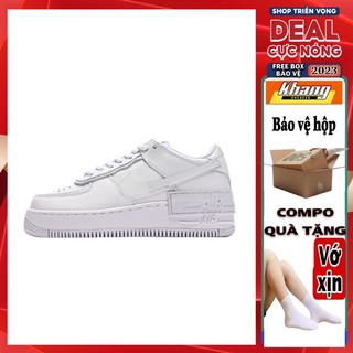  Giày Thể Thao Sneaker “Af1 Shadow Full White” Bản Cao Cấp Nhất | Kèm Bộ Quà Tặng 