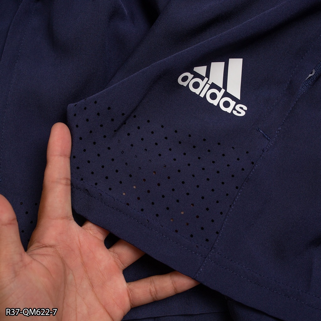 Quần short thể thao/ quần tập gym 2 lớp form trên gối tôn dáng, chất vải mịn mát R37