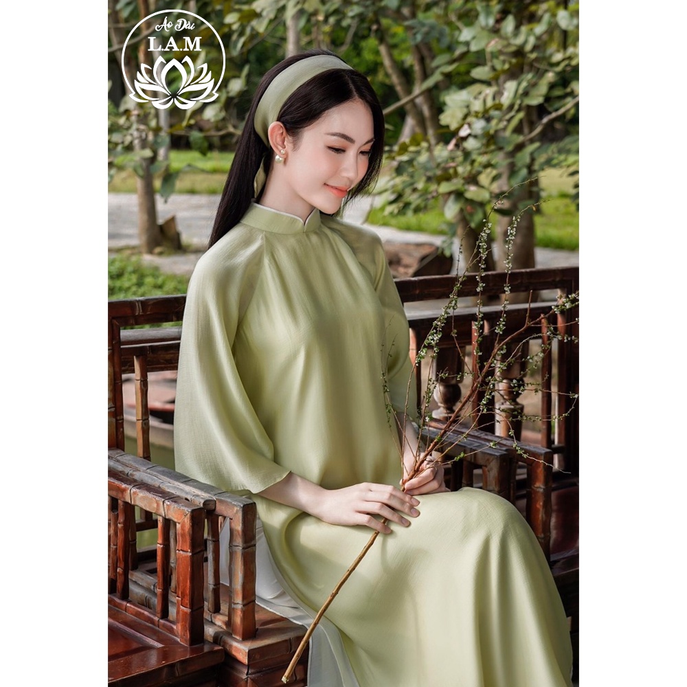 Áo dài Mộc Niên - dáng suông rộng free size, chất liệu tơ mộc phối lụa