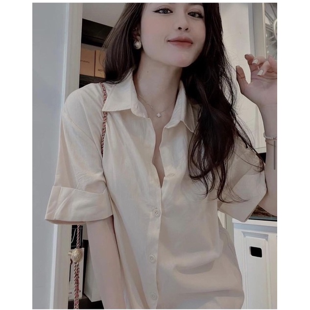 VÁY SƠ MI MÀU NUDE XINH XỈU