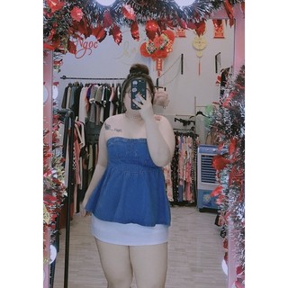Áo Jean Cúp Ngực Babydoll 55-90kg ( Big Size Huỳnh Ngọc )
