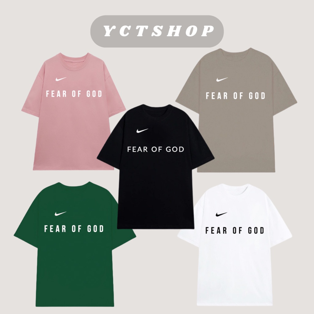 Áo thun nike fear of god unisex trơn basic nam nữ cao cấp chất liệu cotton 100% YCTSHOP