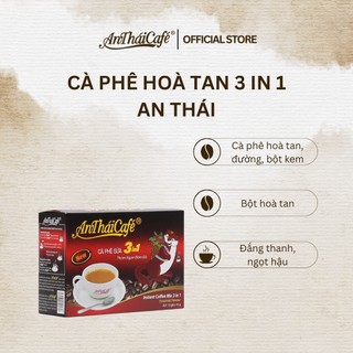 Cà phê sữa hòa tan 3in1 uống liền nguyên chất đậm vị An Thái Cafe 12 gói x 16gr