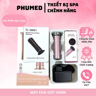 Máy chà gót chân tẩy da chết gót chân tặng kèm 60 miếng chà
