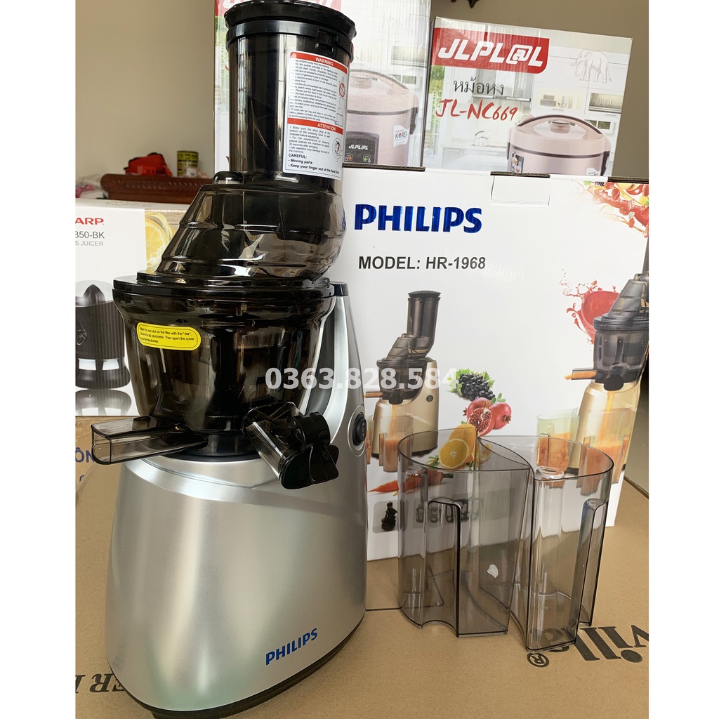 Máy Ép Chậm Máy Ép Trái Cây PHILIPS Công xuất 250W Dễ Tháo Lắp Vệ Sinh Bảo Hành 12 Tháng