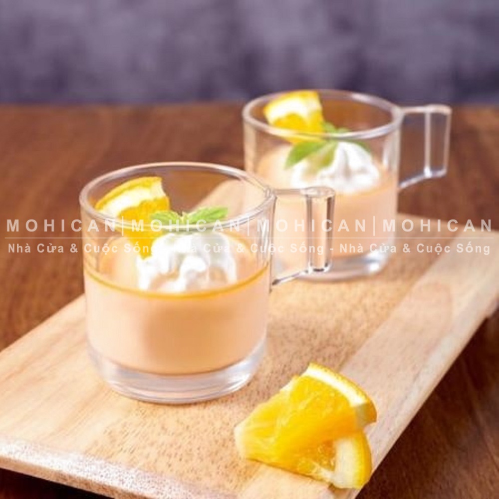 Cốc thủy tinh có quai Lucky Classic Cup 80ml, ly thủy tinh pha Espresso, trà, cà phê nhỏ Thái Lan LUCG-304903