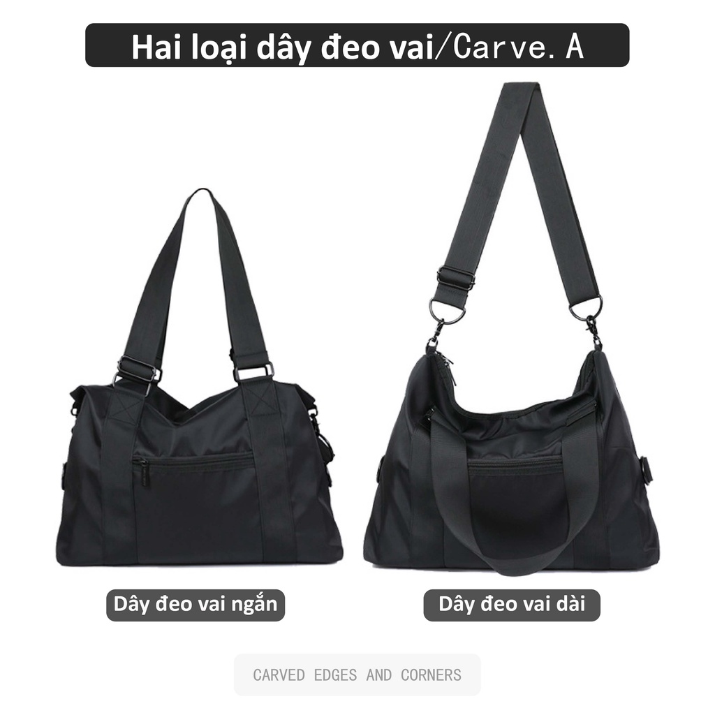 Carve.A Store Hàng Có Sẵn Túi Đeo Chéo Nylon Sức Chứa Lớn Chống Thấm Nước Đựng Hành Lý Đi Tập Gym Thể Thao Dành Cho Nam